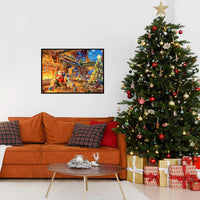 1000 Piece Puzzle for Adults Christmas Cabin Christmas Puzzle Santa Claus Christmas Puzzles 1000 Pieces Santas House 1000 Piece Puzzle for Adults Christmas Christmas Vacation Jigsaw Puzzles