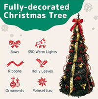 🎄 Foldable Christmas Tree with Ornaments | Easy Setup Collapsible Holiday Tree for Home & Office Décor