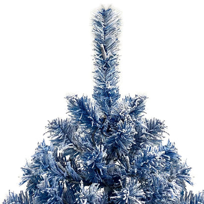 🎄 6FT Snow-Flocked Hinged Artificial Fir Christmas Tree with Pre-Lit LED Lights